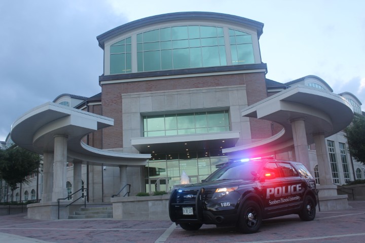 Squad in front of Student Services Building