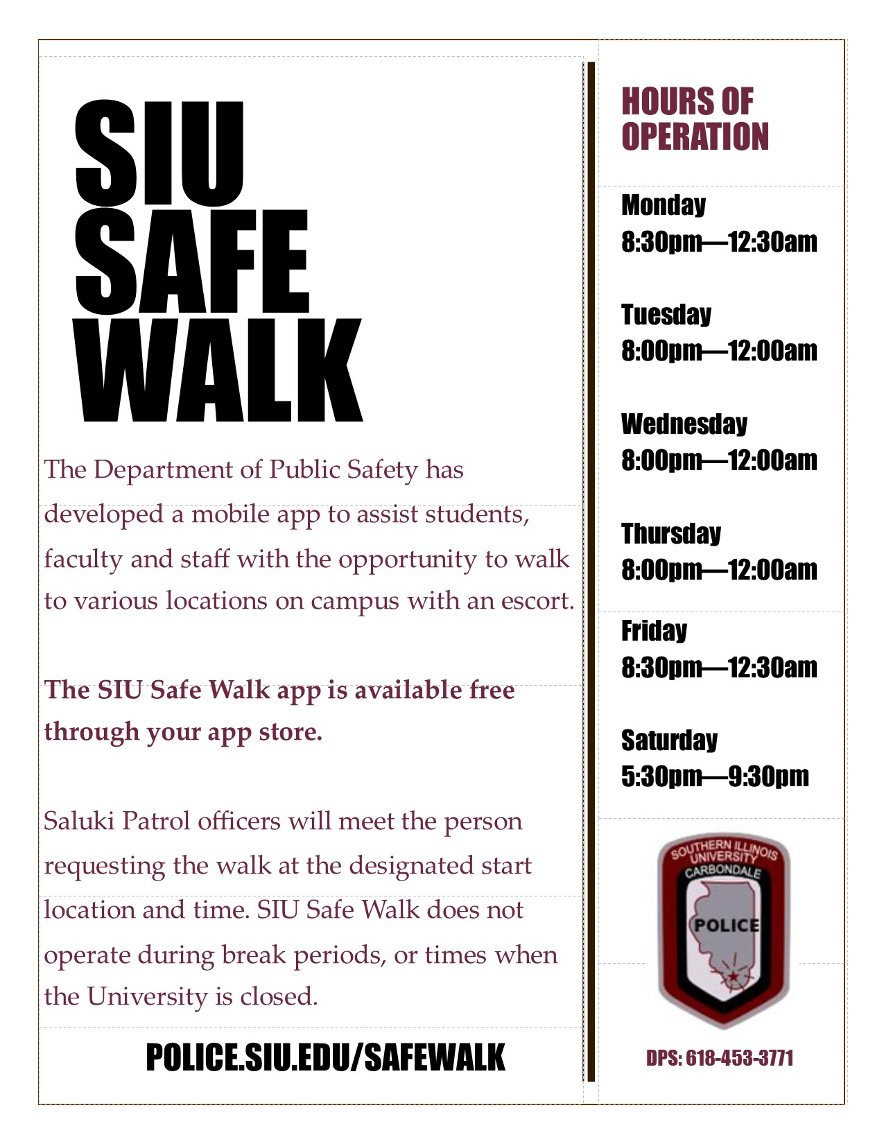 safe walk info